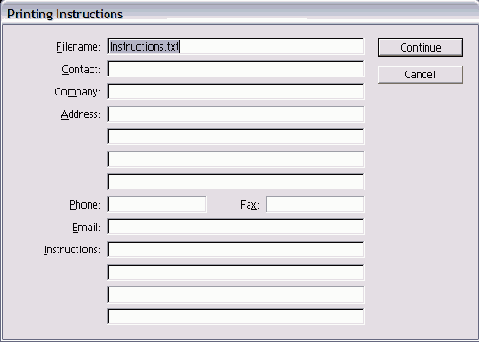   Printing Instructions